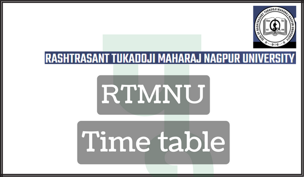 RTMNU Time table