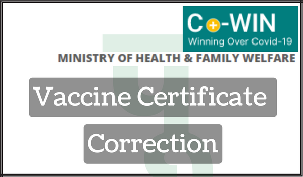 Vaccine Certificate Correction