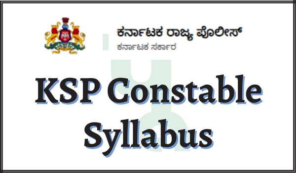 KSP constable syllabus