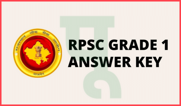 RPSC Grade 1 Answer key