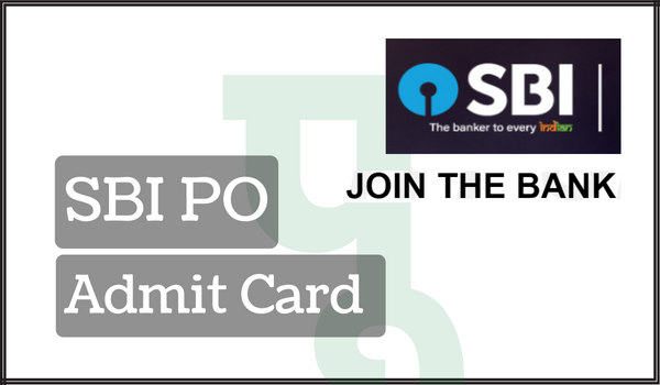 SBI PO Admit card