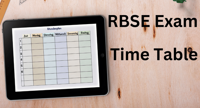 RBSE time table