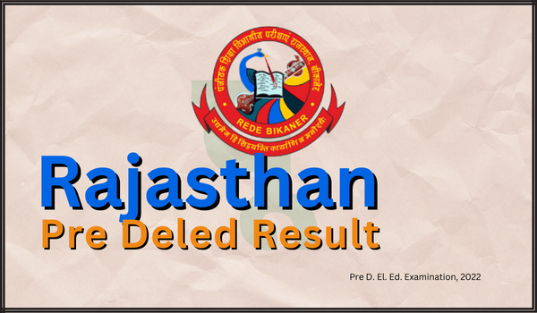 Rajasthan Pre Deled Result