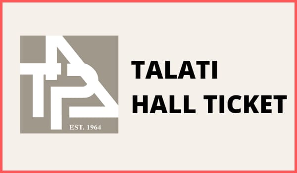 Talati Hall Ticket