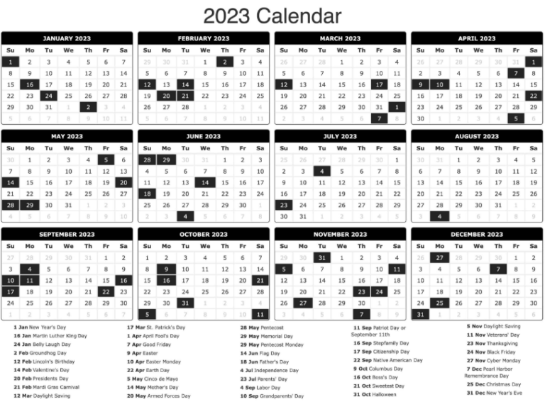 2023-calendar-with-holidays-in-india-pdf-download-printable