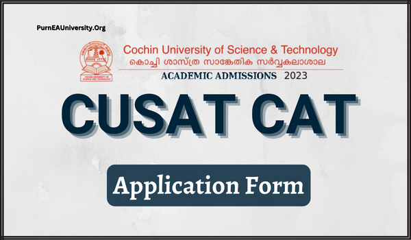 CUSAT CAT Application Form