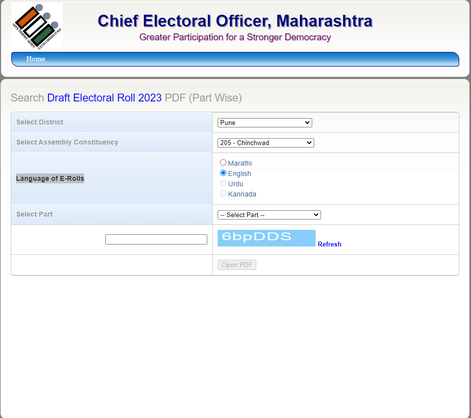 Voters' list Maharashtra