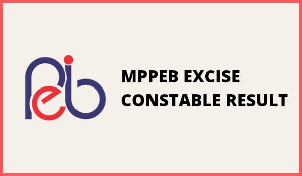 MPPEB Excise Constable Result