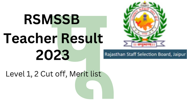 RSMSSB teacher result
