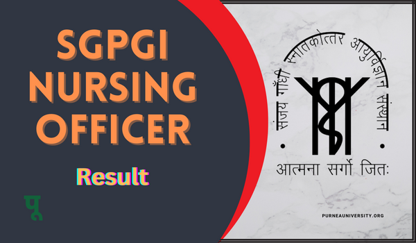 SGPGI Nursing Officer Result