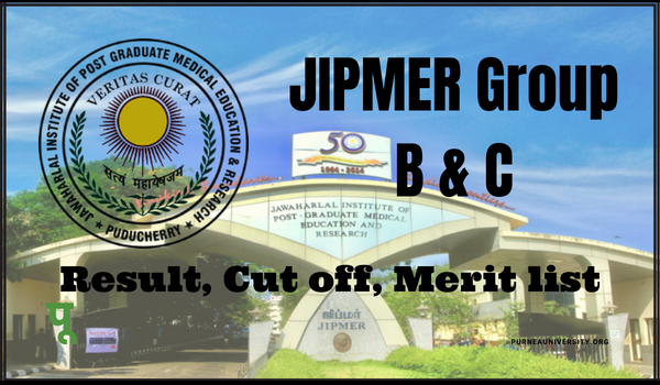JIPMER Group B & C Result April