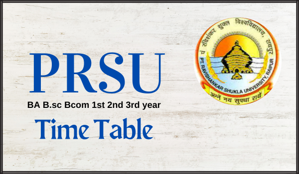 PRSU Time Table